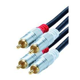 Cordon 2 RCA M/M - prises métal - OR - 5m|Erard-EAD7105