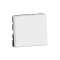 Interrupteur ou va-et-vient 10AX 250V~ Mosaic Easy-Led 2 modules - blanc