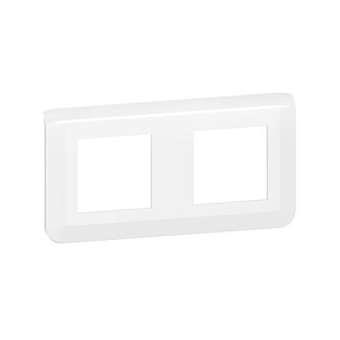 Plaque de finition horizontale Mosaic pour 2x2 modules blanc|Legrand-LEG078804L