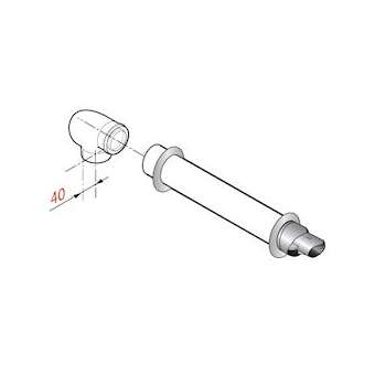 Ventouse horizontale PPS avec coude de recentrage D 60/100 mm|De Dietrich-DDQ100011888