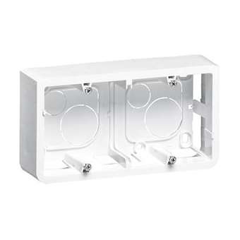 Cadre saillie prof.40mm Mosaic pour 4, 5 ou 2x2 modules horizontal - blanc|Legrand-LEG080285
