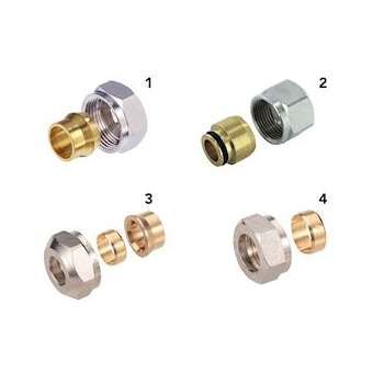 Raccord à compression pour tube métallique M22-14 finition nickelé|Comap-CMP835414