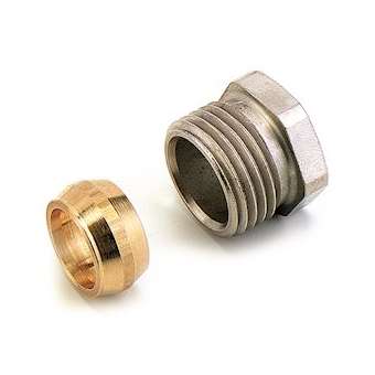 Raccord à compression pour tube métallique M1/2-15 finition nickelé|Comap-CMP587154