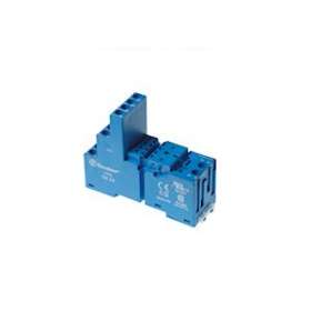 Support 10A 250V série 5534, bleu, étrier métal, bobine et contacts séparés|Finder-FID9404SMA