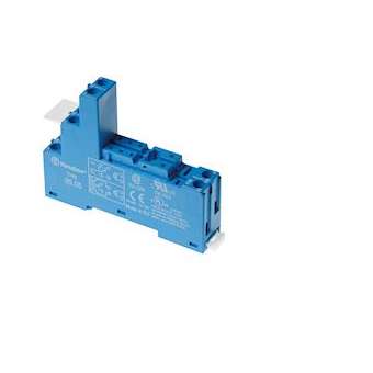 Support 10A 250V séries 4051,4052,4061, bleu, étrier plastiq,à cage,pinning 5mm|Finder-FID9505SPA