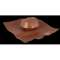 Chapeau vent.grd collerette d.125 terracotta