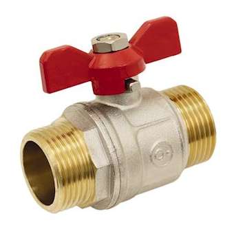 VANNE MALE/MALE LAITON POIGNEE PAPILLON ROUGE 1'|Adg-AF9203P-26