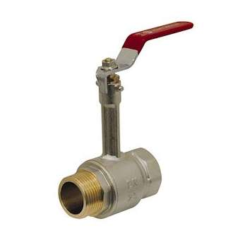 VANNE M/F 1/2' PN40 RALLONGE MONOBLOC ACIER PLAT ROUGE|Adg-AF9205RL-15