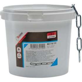 Chaînette mailles longues droites D 2.5 mm x 25 m acier zingué|Bizline-BIZ710171