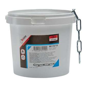 Chaînette mailles longues droites D 2.5 mm x 25 m acier zingué|Bizline-BIZ710171