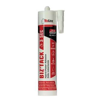 Mastic colle à prise instantanée blanc Biz'Tack 290 ml|Bizline-BIZ400177