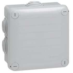 Boîte de dérivation carrée Plexo dimensions 105x105x55mm - gris RAL7035|Legrand-LEG092022