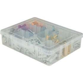 Organiseur standard 14 compartiments transparent 195 x 160 x 50 mm|Bizline-BIZ790535