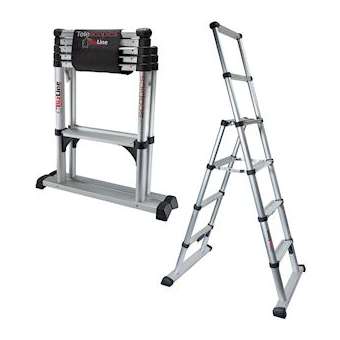 Escabeau télescopique hauteur maximum d'accès 2.50 m|Bizline-BIZ730916