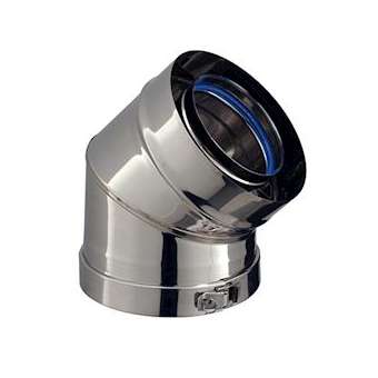 ELT COUDE 45DEG 080 MULTI+ INT Non Peint EC45DEG 080 M+INT|Poujoulat-PJT170804219999