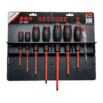 Kit de 7 tournevis isolés 1000 V avec tournevis testeur|Bizline-BIZ700093
