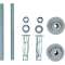 Kit de fixation de lavabo sur colonne cloison creuse tige D 8 x 120 mm