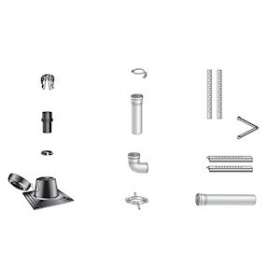 Kit cheminee flex raccordement perpendiculair d110|Atlantic PAC et Chaudières-AEN074035