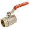 VANNE F/F LAITON LEVIER PLAT ROUGE 3/4'
