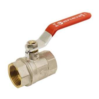 VANNE F/F LAITON LEVIER PLAT ROUGE 1'|Adg-AF9204-26