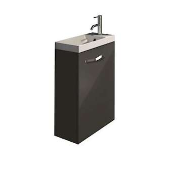 Meuble Lave-mains ESPACE WC L400 1 porte réversible - Graphite|Neoform industries sas-UIDA2346685