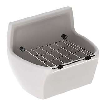 Déversoir mural Geberit Publica avec grille mobile: B45cm, T33.5cm, Blanc|Geberit-GBR04750000000