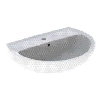 Lavabo Geberit Bastia pour équerres 60x45.5cm, Blanc|Geberit-GBR501.606.00.1