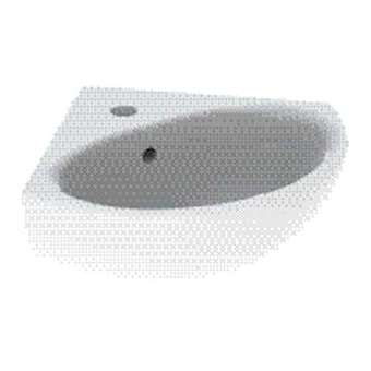 Lave-mains d'angle Geberit Bastia 45.5x40cm, Blanc|Geberit-GBR501.611.00.1