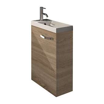 Meuble Lave-mains ESPACE WC L400 1 porte réversible - Chêne Bardolino Naturel|Neoform industries sas-UIDA2346692