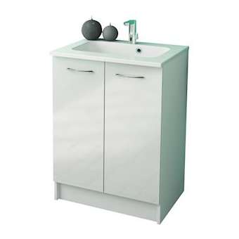 Sous-vasque au sol COMBI L600 2 portes P460 - Blanc Brillant|Neoform industries sas-UIDA0594132