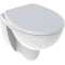 Pack WC suspendu Geberit Bastia 48cm, compact, Rimfree, abat standard, blc