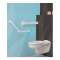 Presto pack pour wc avec cuvette suspendue, abattant, bâti-support et barre 135D
