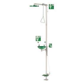 Combiné douche et lave-yeux de sécurité sur colonne|Delabie-DL59203