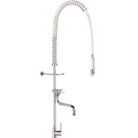 Comb. prélvg blanc av mitigeur + dchette 433000, rob. puisage|Delabie-DL56692