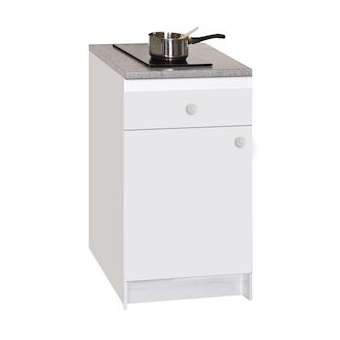 Bas rangement PREMI'S L600 1 porte 1 tiroir - Blanc standard|Neoform industries sas-UIDC31B07060B