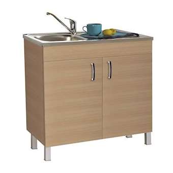 Sous-évier DÉCO CLIP L800 2 portes - Chêne Blanchi horizontal|Neoform industries sas-UIDS08N12080H