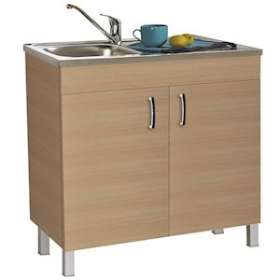 Sous-évier DÉCO CLIP L800 2 portes - Chêne Blanchi horizontal|Neoform industries sas-UIDS08N12080H