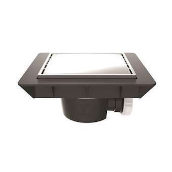 Bonde sol réglable QUADRATTO extra-plat, capot métal 150x150, sortie horiztleD4|Valentin-VA246071700000