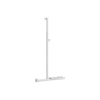 Barre d'appui en T ou L 600x1242 mm, support douchette, alu. blanc D 38 x 25 mm|Pellet asc-PT4049820