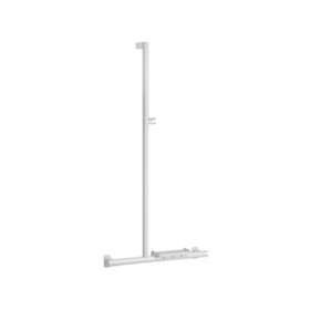 Barre d'appui en T ou L 600x1242 mm, support douchette, alu. blanc D 38 x 25 mm|Pellet asc-PT4049820