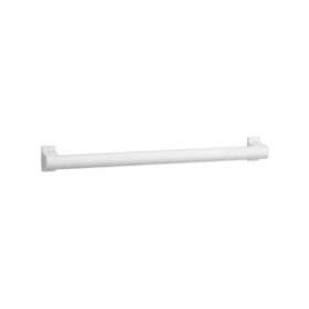 Barre droite 400 mm, tube aluminium blanc D 38 x 25 mm, cache-fixations blanc|Pellet asc-PT4049840