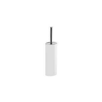 Porte-balayette 100x78x385 mm, inox blanc et tube inox chrome forme elliptique|Pellet asc-PT4049817