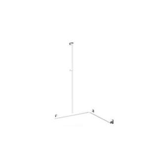 Barre d'appui angle 2 murs, support douchette, tube alu. Blanc D 38x25mm|Pellet asc-PT4049925