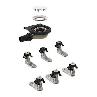 Bonde Geberit avec 6 pieds, pour receveur de douche Setaplano, garde d'eau 30 mm|Geberit-GBR154.021.00.1