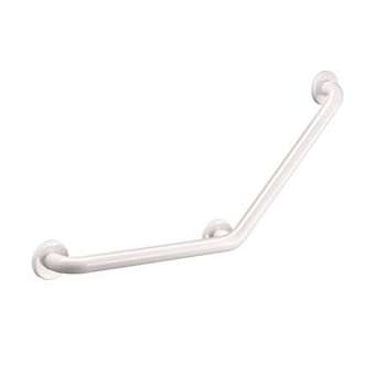 Barre à 135DEG Basic D32 400x400 3 points fix. Époxy blanc|Delabie-DL535082W