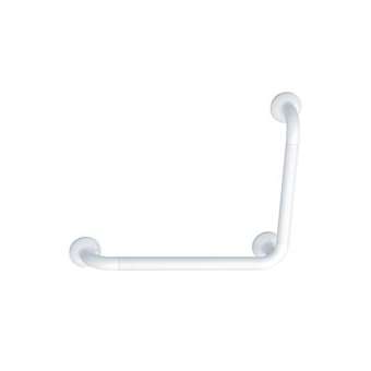 Barre d'appui 90DEG 564,5x464,5 mm, polyamide injecté blanc, profil alu., D 33|Pellet asc-PT4046270