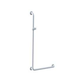Barre coudée 90DEG polyalu 654,5 x 1264,5 mm, D 33 mm, support douchette, embas|Pellet asc-PT4046280