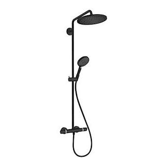 Showerpipe 280 1jet EcoSmart 9l/min avec mitigeur thermostatique noir mat|Hansgrohe-HA326891670