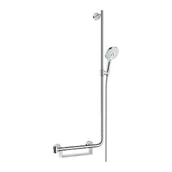 Set Raindance Select S 120 / Unica'Comfort 1,10 m poignée à gauche blanc/chromé|Hansgrohe-HA326326400