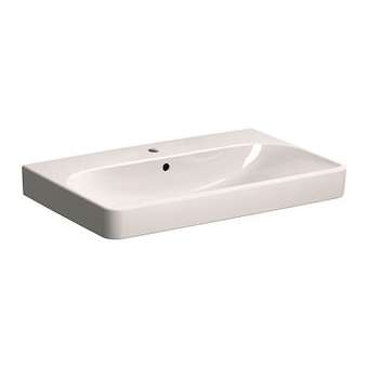 Lavabo Geberit Smyle Square, 75x48cm, avc trop-plein, Blc|Geberit-GBR500.249.01.1